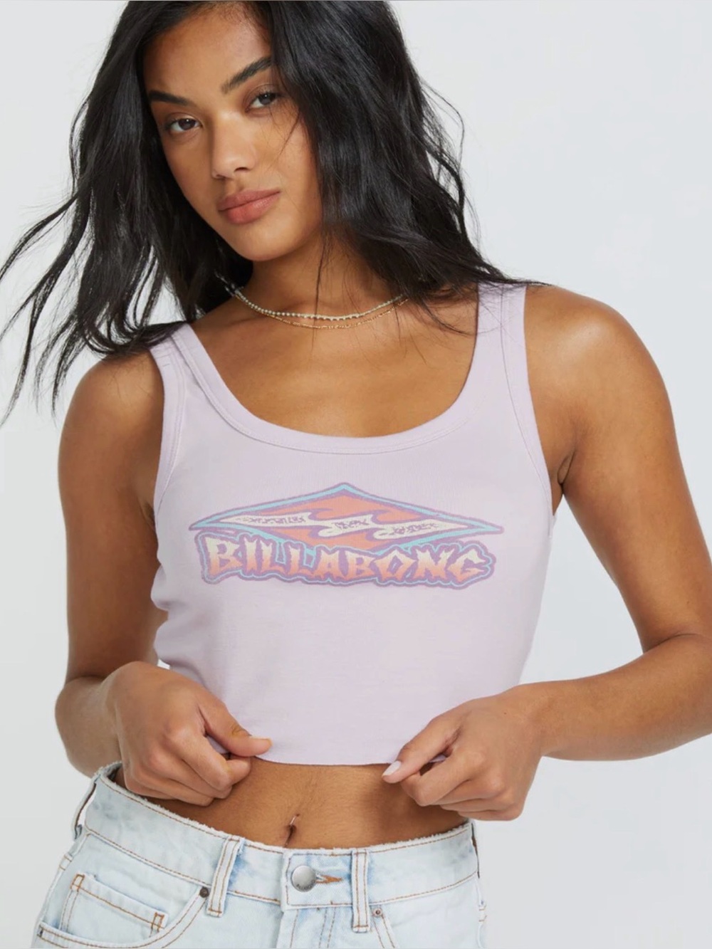 Billabong Lilac Cropped Tank NWT $26